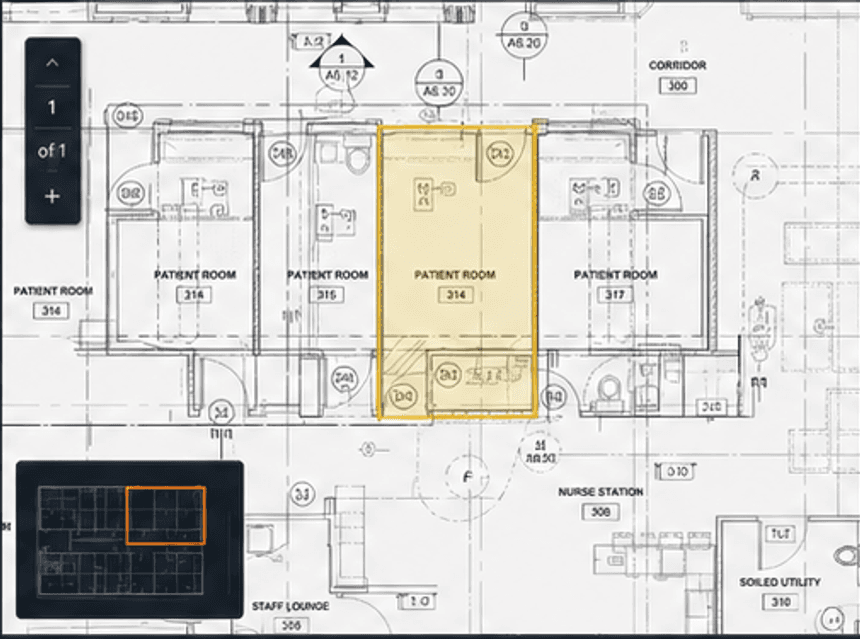 Example plan region with a highlighted source area